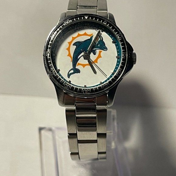 MIAMI DOLPHINS NFL Stainless-Steel Women's Luxury Watch by Game Time !!NEW!! - Picture 6 of 6